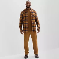 St. John's Bay Mens Long Sleeve Classic Fit Big and Tall Flannel Shirt