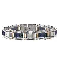 Mens Stainless Steel 8 1/2 Inch Link Bracelet