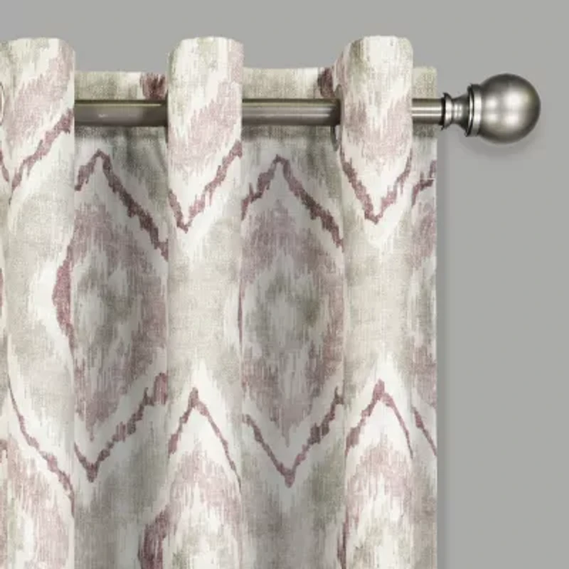 Eclipse Ambiance Ikat Draft Stopper Grommet Top Energy Saving 100% Blackout Single Curtain Panel