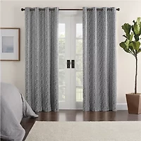 Eclipse Ambiance Geo Draft Stopper Grommet Top Energy Saving 100% Blackout Single Curtain Panel
