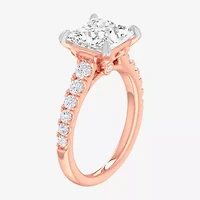 (G-H / Si1-Si2) Womens 3 1/2 CT. T.W Lab Grown White Diamond 14K Gold Side Stone Engagement Ring