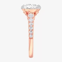 (G-H / Si1-Si2) Womens 3 1/2 CT. T.W Lab Grown White Diamond 14K Gold Side Stone Engagement Ring