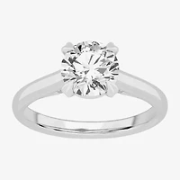G-H / SI1-SI2) Womens CT. T.W. Lab Grown White Diamond 14K Gold Round Solitaire Engagement Ring