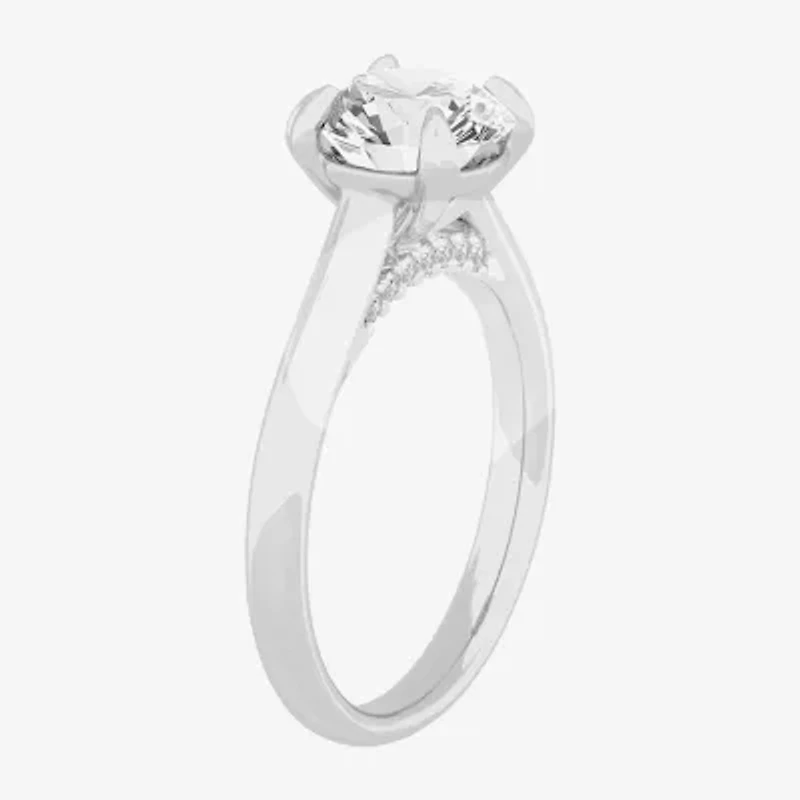 G-H / SI1-SI2) Womens CT. T.W. Lab Grown White Diamond 14K Gold Round Solitaire Engagement Ring