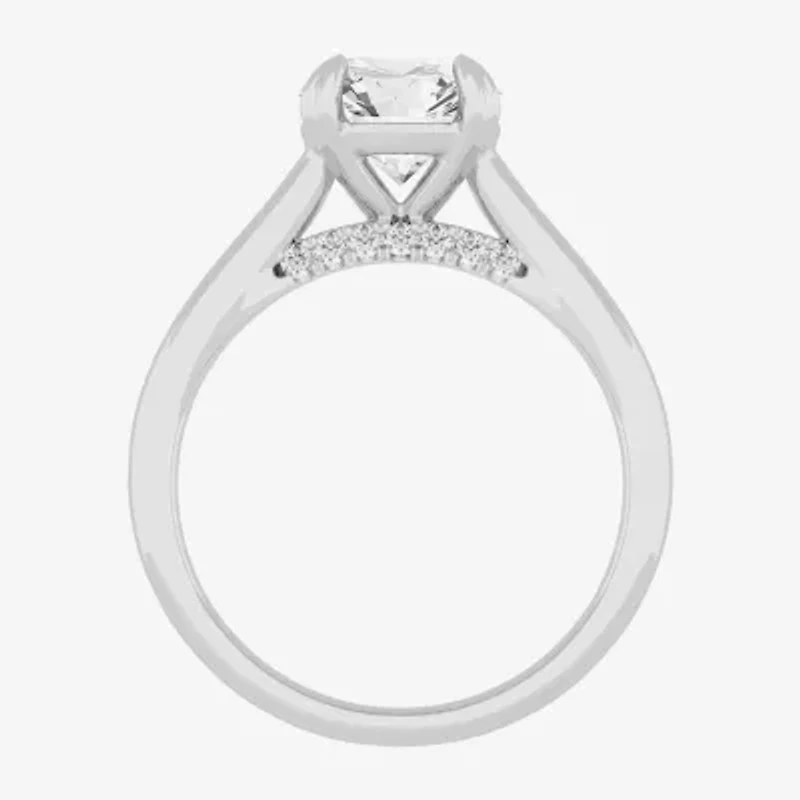G-H / SI1-SI2) Womens CT. T.W. Lab Grown White Diamond 14K Gold Round Solitaire Engagement Ring