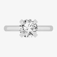 G-H / SI1-SI2) Womens CT. T.W. Lab Grown White Diamond 14K Gold Round Solitaire Engagement Ring