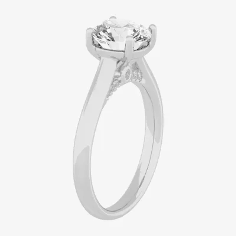 Solitaire Ring (G-H / Si1-Si2) Womens 2 CT. T.W. Lab Grown White Diamond 14K Gold Round Engagement
