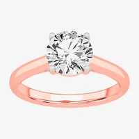 Solitaire Ring (G-H / Si1-Si2) Womens 2 CT. T.W. Lab Grown White Diamond 14K Gold Round Engagement