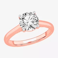 Solitaire Ring (G-H / Si1-Si2) Womens 2 CT. T.W. Lab Grown White Diamond 14K Gold Round Engagement