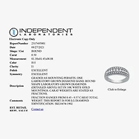 (H-I / I1) Womens 1/2 CT. T.W. Lab Grown White Diamond 10K Gold Anniversary Band