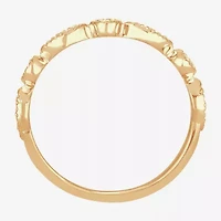 Womens 1/ CT. T.W. Natural White Diamond 10K Gold Wedding Band