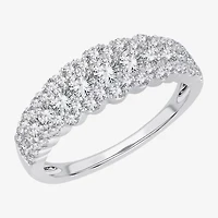 Womens 1 1/ CT. T.W. Natural White Diamond 10K Gold Anniversary Band