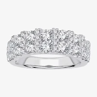 Womens 2 CT. T.W. Natural White Diamond 10K Gold Anniversary Wedding Band