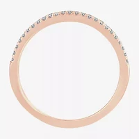 Womens 1/5 CT. Natural White Diamond 10K Rose Gold Anniversary Wedding Band