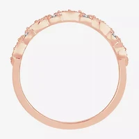 Womens 1/4 CT. T.W. Natural White Diamond 10K Rose Gold Anniversary Wedding Band