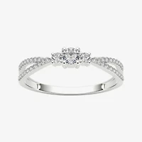 1/ CT.T.W. Natural Diamond 10K Gold 3-Stone Engagement Ring