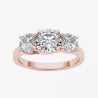 2 CT.T.W. Natural Diamond 14K Gold 3-Stone Engagement Ring