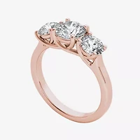 2 CT.T.W. Natural Diamond 14K Gold 3-Stone Engagement Ring