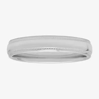 Womens 4mm Sterling Silver Wedding Band