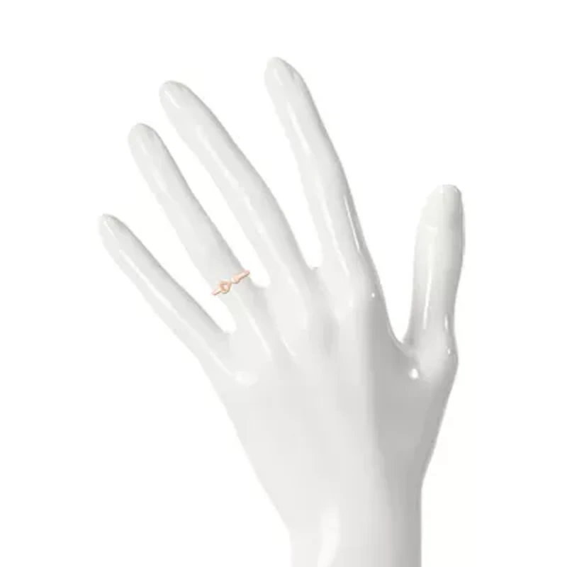 Womens 4.5MM 10K Rose Gold Heart Band