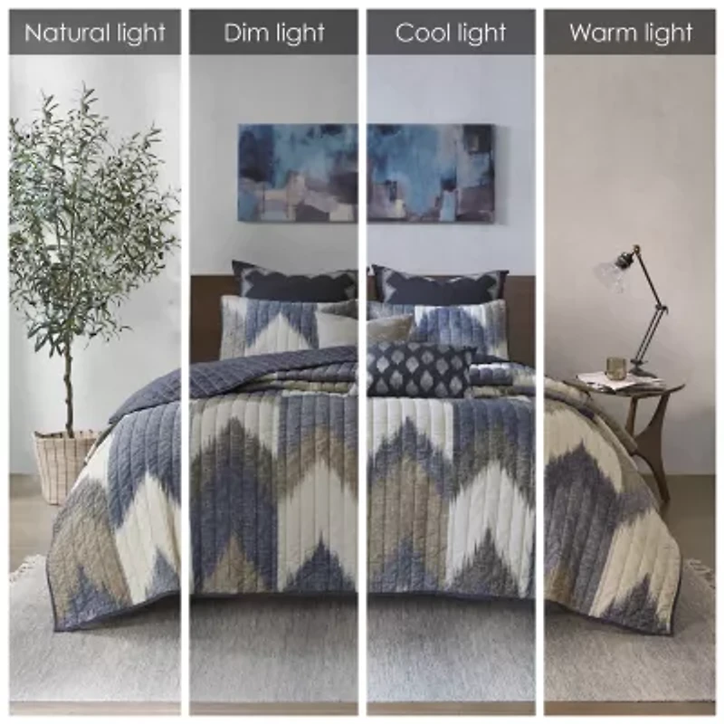 INK+IVY Alpine 3-Pc Printed Cotton Quilt Set