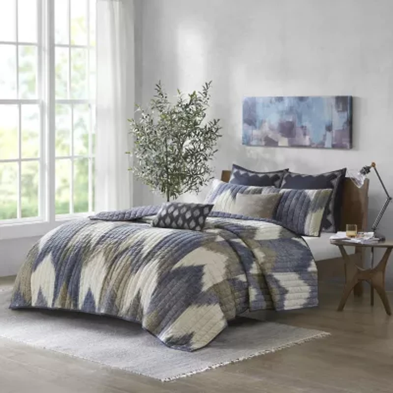 INK+IVY Alpine 3-Pc Printed Cotton Quilt Set