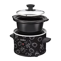 Cooks 1.5 Quart Football Print Slow Cooker