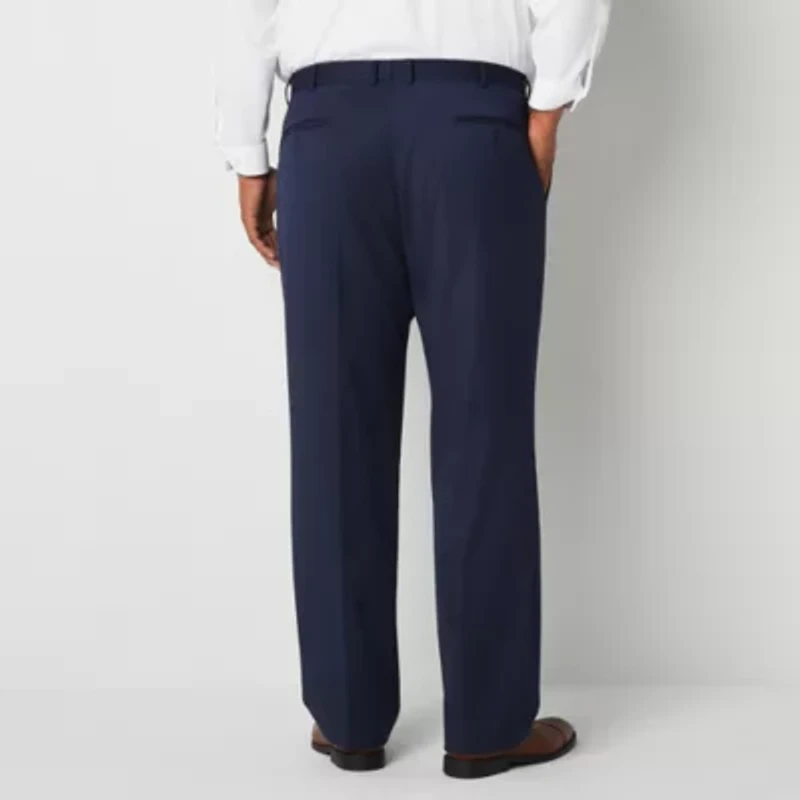 J. Ferrar Ultra Comfort Mens Big and Tall Stretch Fabric Classic Fit Flat Front Suit Pant