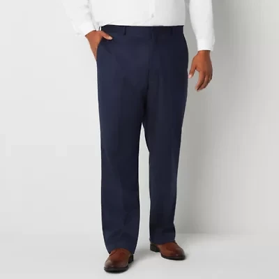 J. Ferrar Ultra Comfort Mens Big and Tall Stretch Fabric Classic Fit Flat Front Suit Pant
