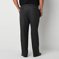 J. Ferrar Ultra Mens Big and Tall Striped Stretch Fabric Classic Fit Flat Front Suit Pant