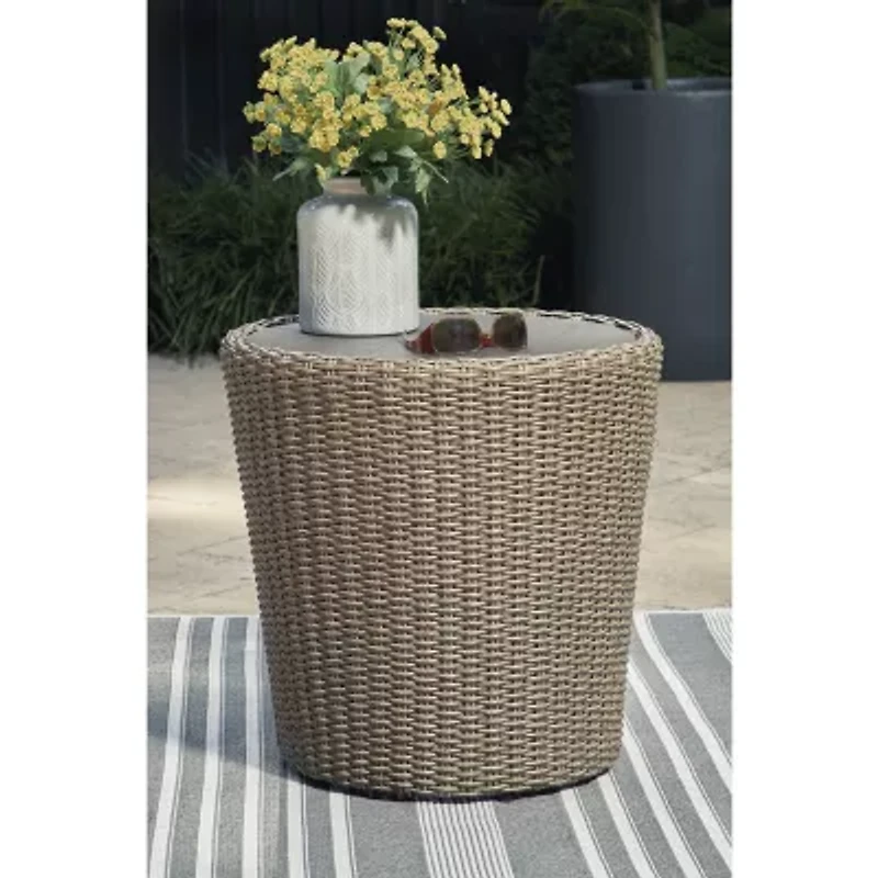 Signature Design by Ashley® Danson Weather Resistant Wicker Side Table