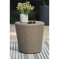 Signature Design by Ashley® Danson Weather Resistant Wicker Side Table