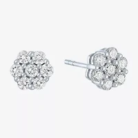 Diamond Blossom (G-H / I1-I2) 1/2 CT. T.W. Lab Grown White Diamond 10K White Gold Stud Earrings