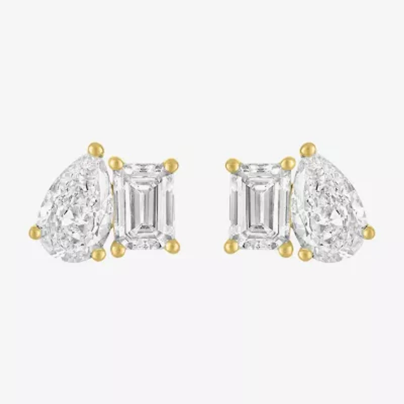 Diamond Addiction (G-H / Si2-I1) 2 CT. T.W. Lab Grown White Diamond 10K Gold Pear Stud Earrings