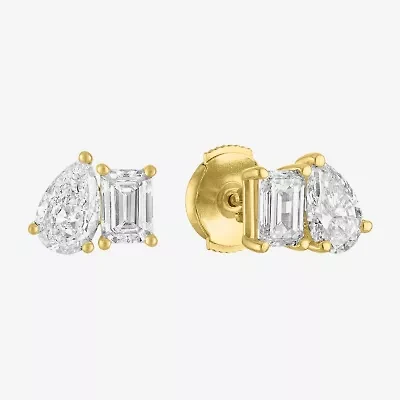 Diamond Addiction (G-H / Si2-I1) 2 CT. T.W. Lab Grown White Diamond 10K Gold Pear Stud Earrings