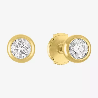 Diamond Addiction (G-H / Si2-I1) 1 CT. T.W. Lab Grown White Diamond 14K Gold 7mm Round Stud Earrings