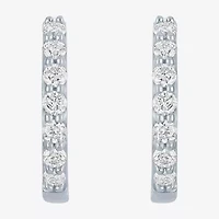 (H-I / SI2-I1) Diamond Addiction 1/4 CT. T.W. Lab Grown White 13mm Hoop Earrings