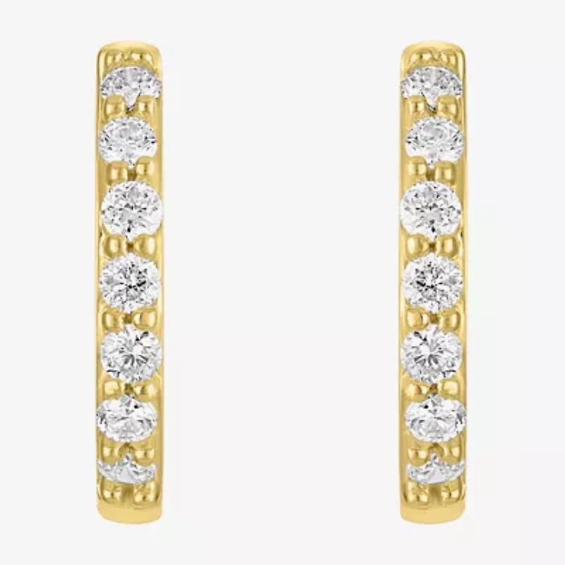 (H-I / SI2-I1) Diamond Addiction 1/4 CT. T.W. Lab Grown White 13mm Hoop Earrings