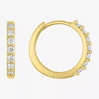 (H-I / SI2-I1) Diamond Addiction 1/4 CT. T.W. Lab Grown White 13mm Hoop Earrings