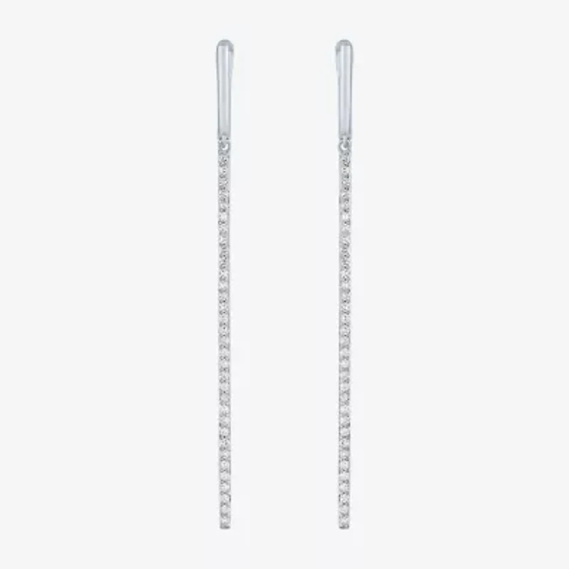 Diamond Addiction (G-H / Si2-I1) Womens 1/3 CT. T.W. Lab Grown White Diamond 10K White Gold Drop Earrings