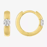 Diamond Addiction (G-H / I1-I2) Womens 1/3 CT. T.W. Lab Grown White Diamond 10K Gold Round Hoop Earrings