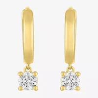 Diamond Addiction (G-H / I1-I2) Womens 1/3 CT. T.W. Lab Grown White Diamond 10K Gold 15mm Round Hoop Earrings
