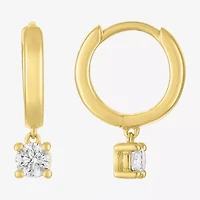 Diamond Addiction (G-H / I1-I2) Womens 1/3 CT. T.W. Lab Grown White Diamond 10K Gold 15mm Round Hoop Earrings