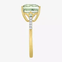 Diamond Addiction Womens 1/10 CT. T.W. Genuine Purple Amethyst 10K Gold Cocktail Ring