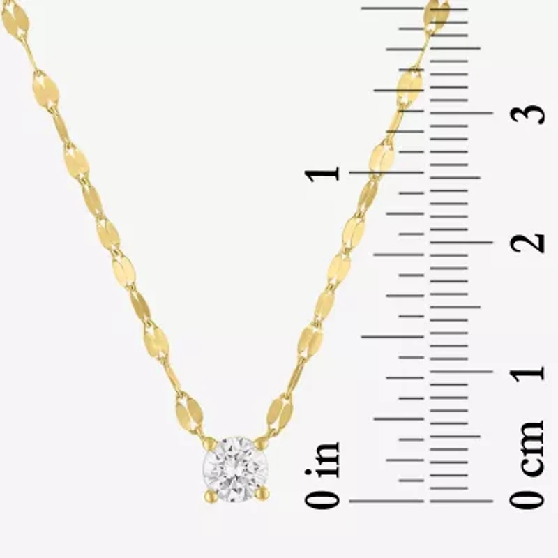Diamond Addiction (G-H / Si2-I1) Womens 1/3 CT. T.W. Lab Grown White 10K Gold Round 16 Inch Pendant Necklace