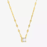 Diamond Addiction (G-H / Si2-I1) Womens 1/3 CT. T.W. Lab Grown White 10K Gold Round 16 Inch Pendant Necklace