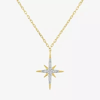 Yes, Please! (G-H / I1-2) North Star Womens Diamond Accent Lab Grown White Diamond Star 2-pc. Necklace Set