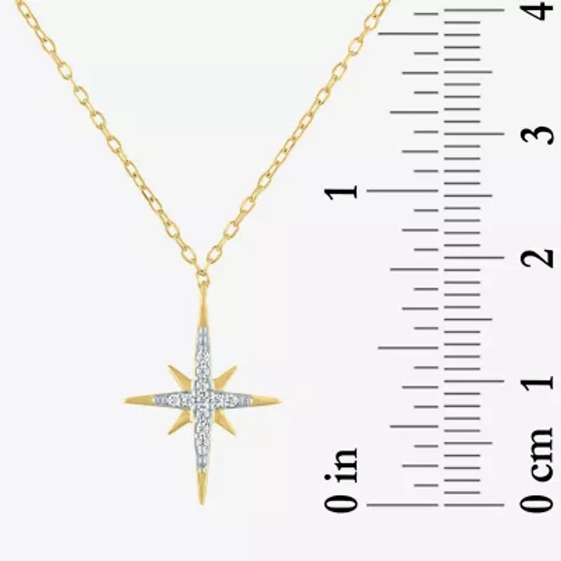 Yes, Please! (G-H / I1-2) North Star Womens Diamond Accent Lab Grown White Diamond Star 2-pc. Necklace Set