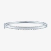 Diamond Addiction (G-H / Si2-I1) Womens 1/2 CT. T.W. Lab Grown White Sterling Silver Bangle Bracelet
