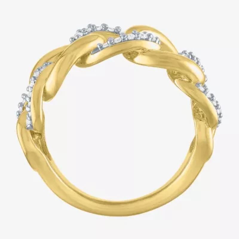 Diamond Addiction (G-H / Si2-I1) Womens 1/4 CT. T.W. Lab Grown White 14K Gold Over Silver Band